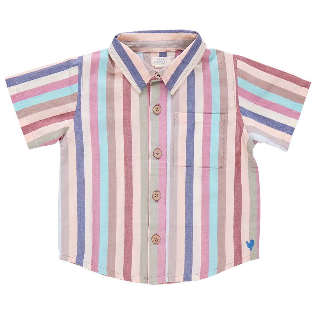 Blue Rooster Boys Jack Shirt - Multi Vintage Stripe