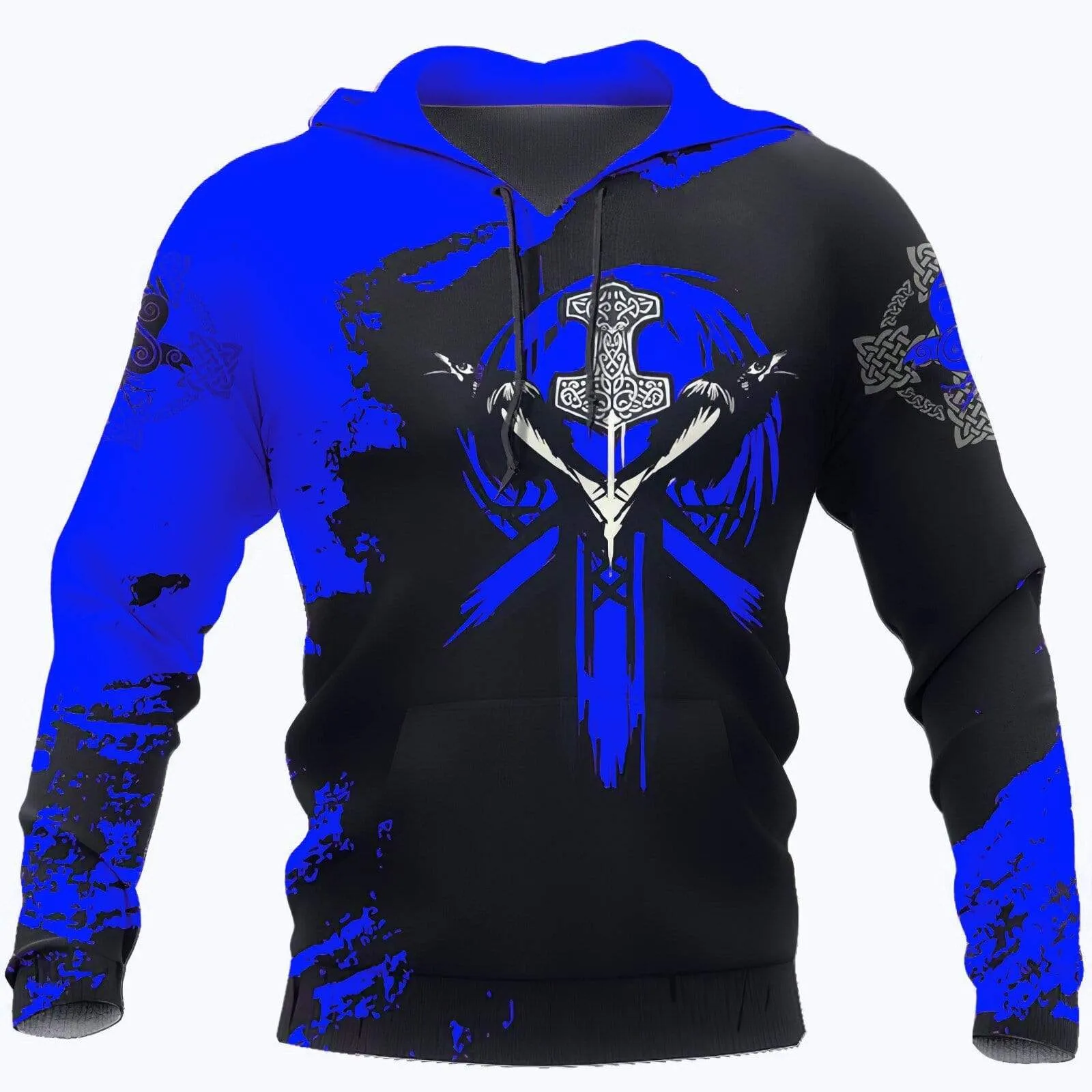 Blue Viking Hoodie – Mjolnir