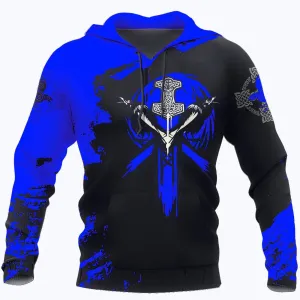 Blue Viking Hoodie – Mjolnir