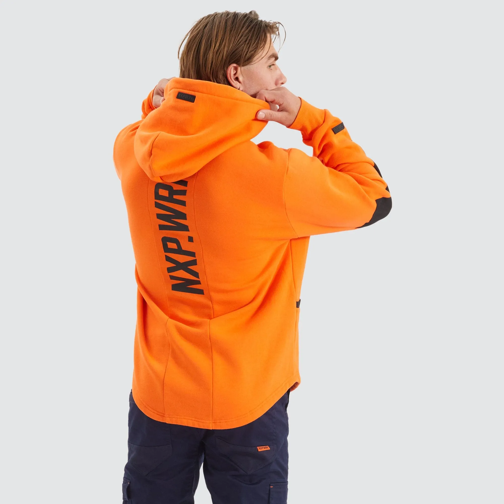 Blueprint Dual Curved Hoodie Work Orange