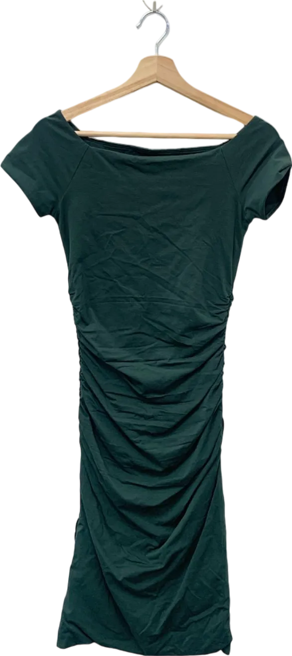 Boden Green Ruched Midi Dress UK 8L