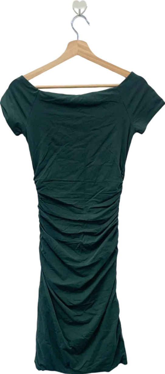 Boden Green Ruched Midi Dress UK 8L