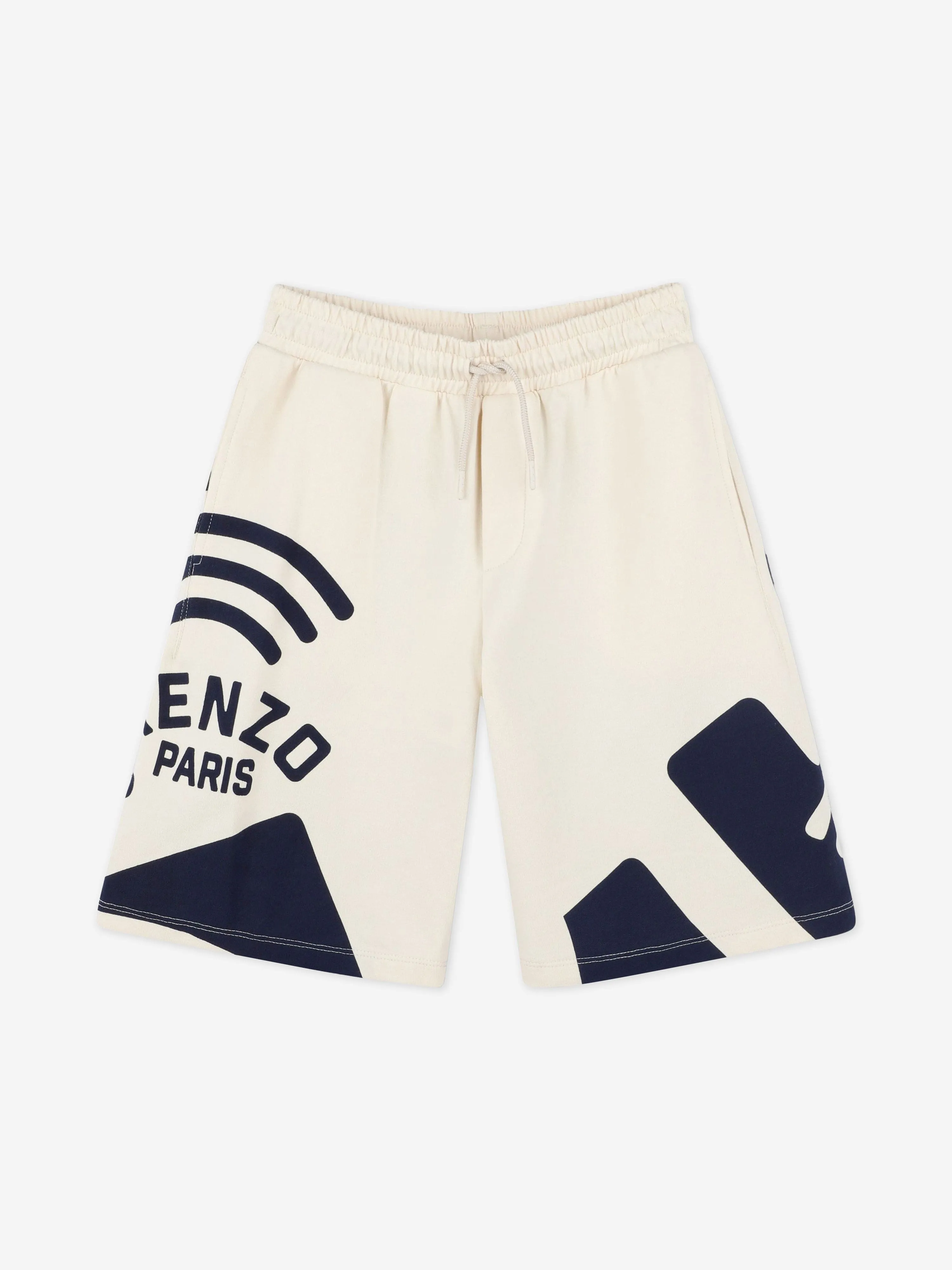Boys Logo Bermuda Shorts in Beige