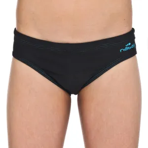 BOYS’ SWIMMING TRUNKS 100 BASIC - BLACK