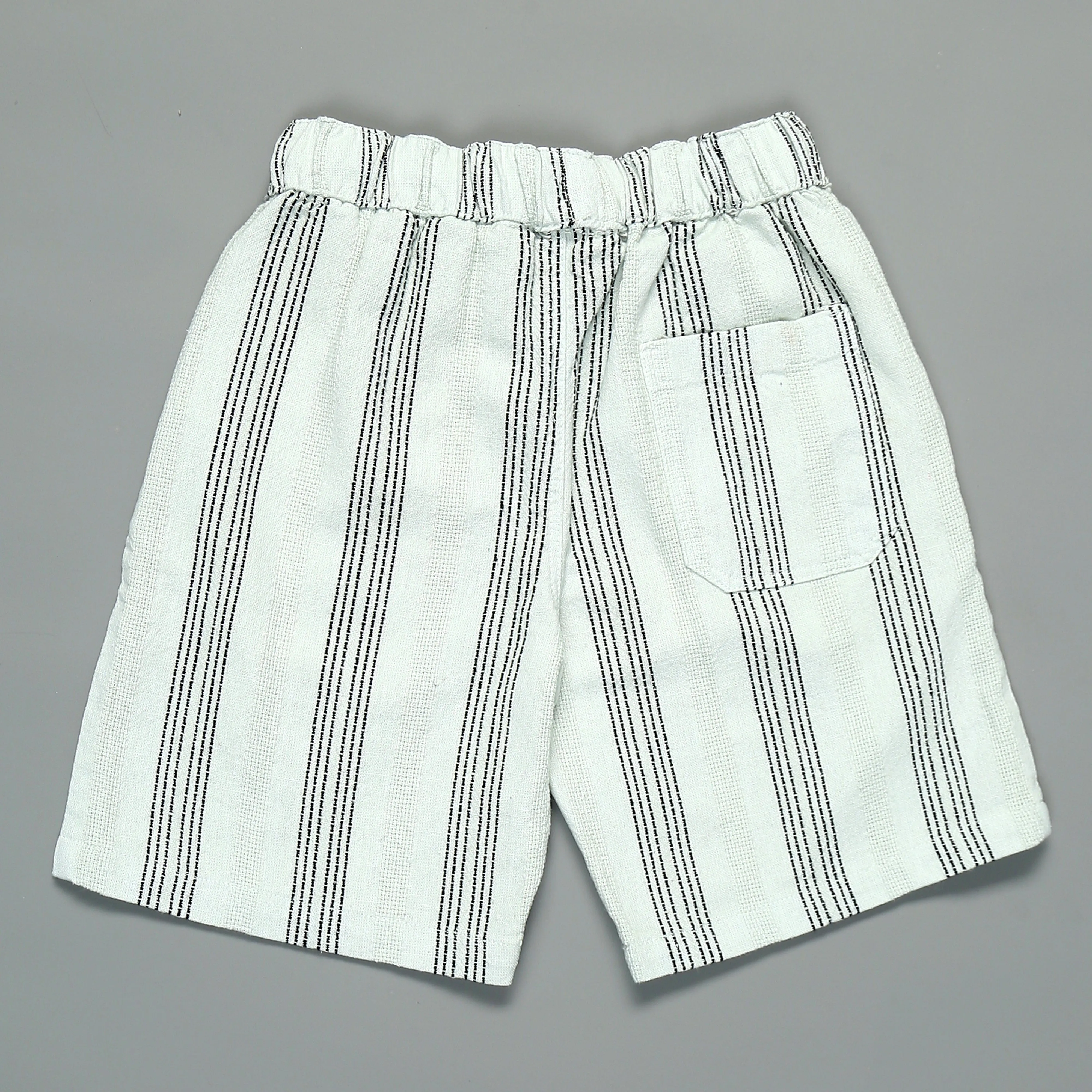 Boys Textured Shirt & Short Co-Ord Set Light Blue