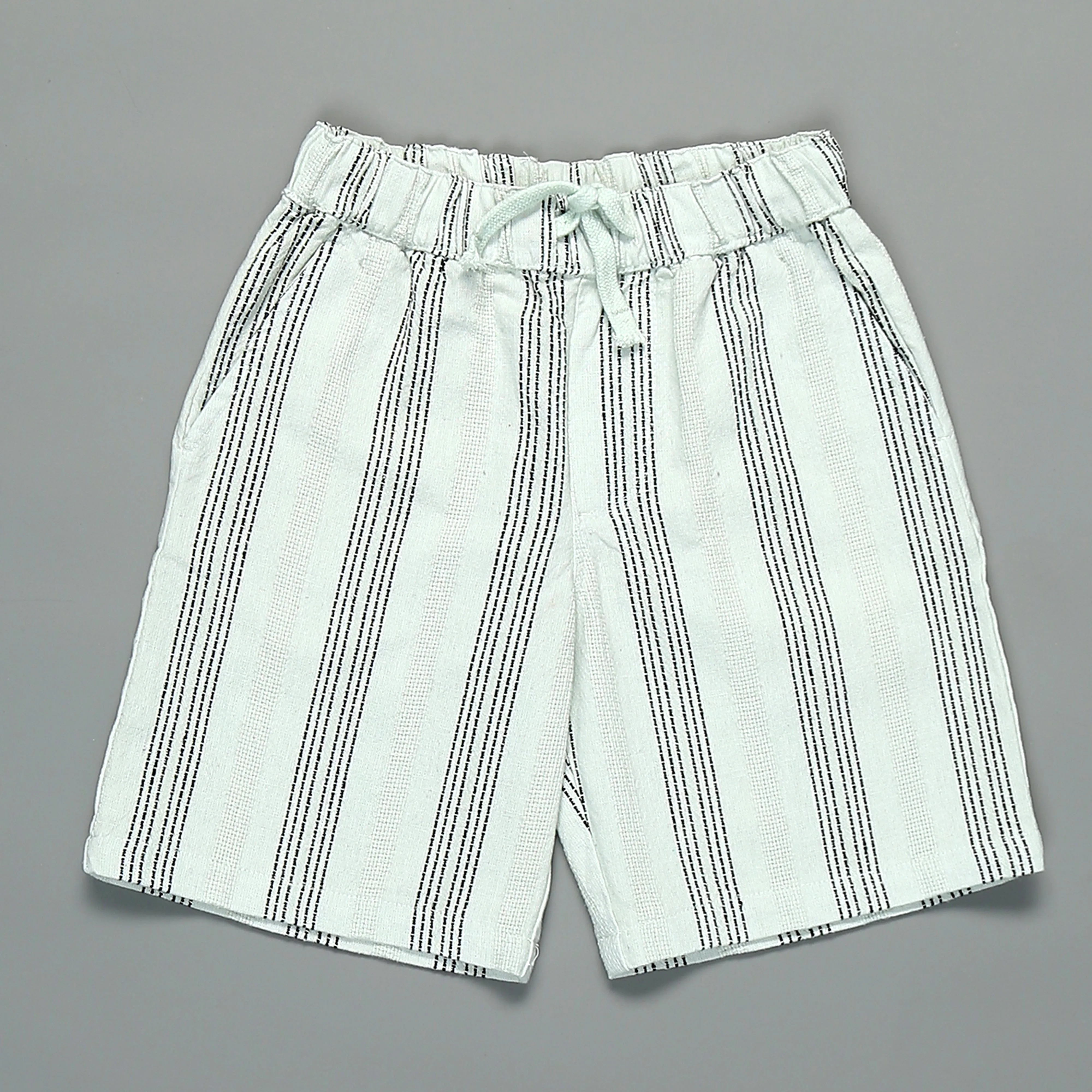 Boys Textured Shirt & Short Co-Ord Set Light Blue