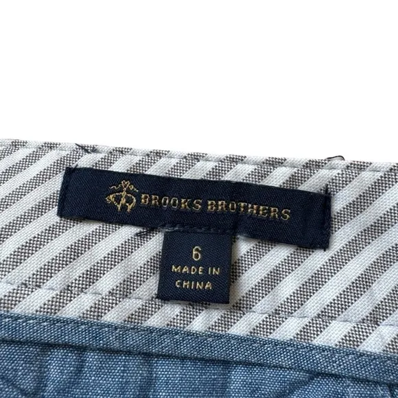 Brooks Brothers Wrap Front Chambray Skort, Size 6