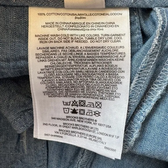 Brooks Brothers Wrap Front Chambray Skort, Size 6