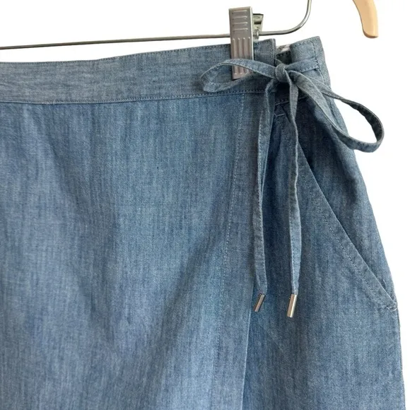 Brooks Brothers Wrap Front Chambray Skort, Size 6