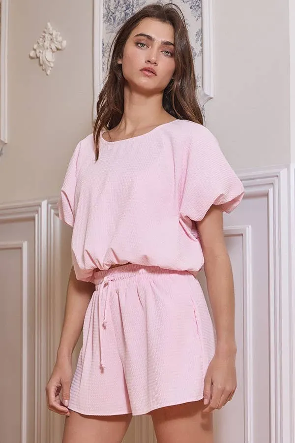 Bubble Hem Top Set