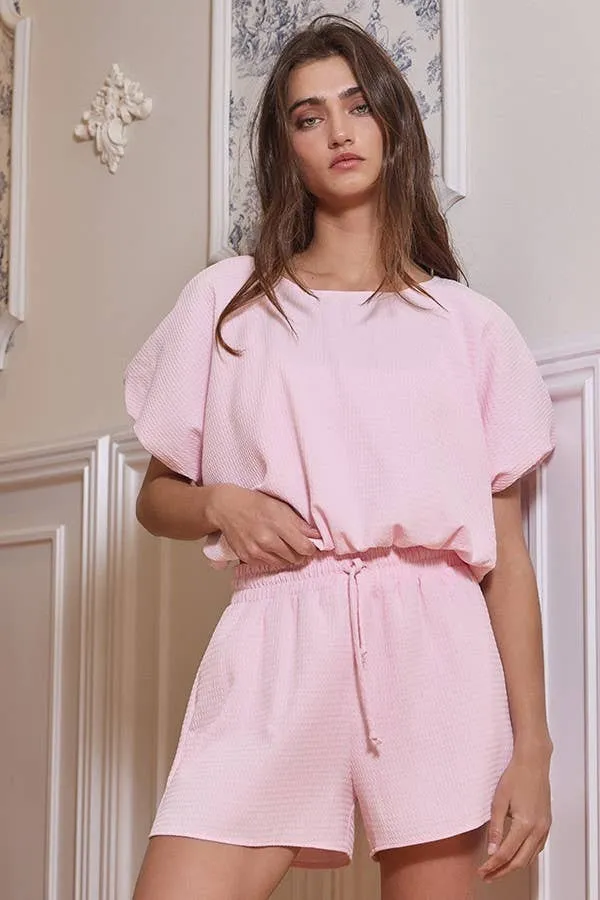 Bubble Hem Top Set