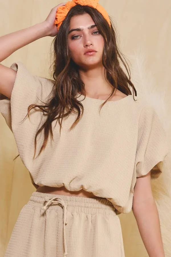 Bubble Hem Top Set