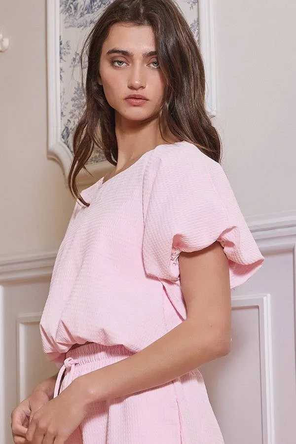 Bubble Hem Top Set