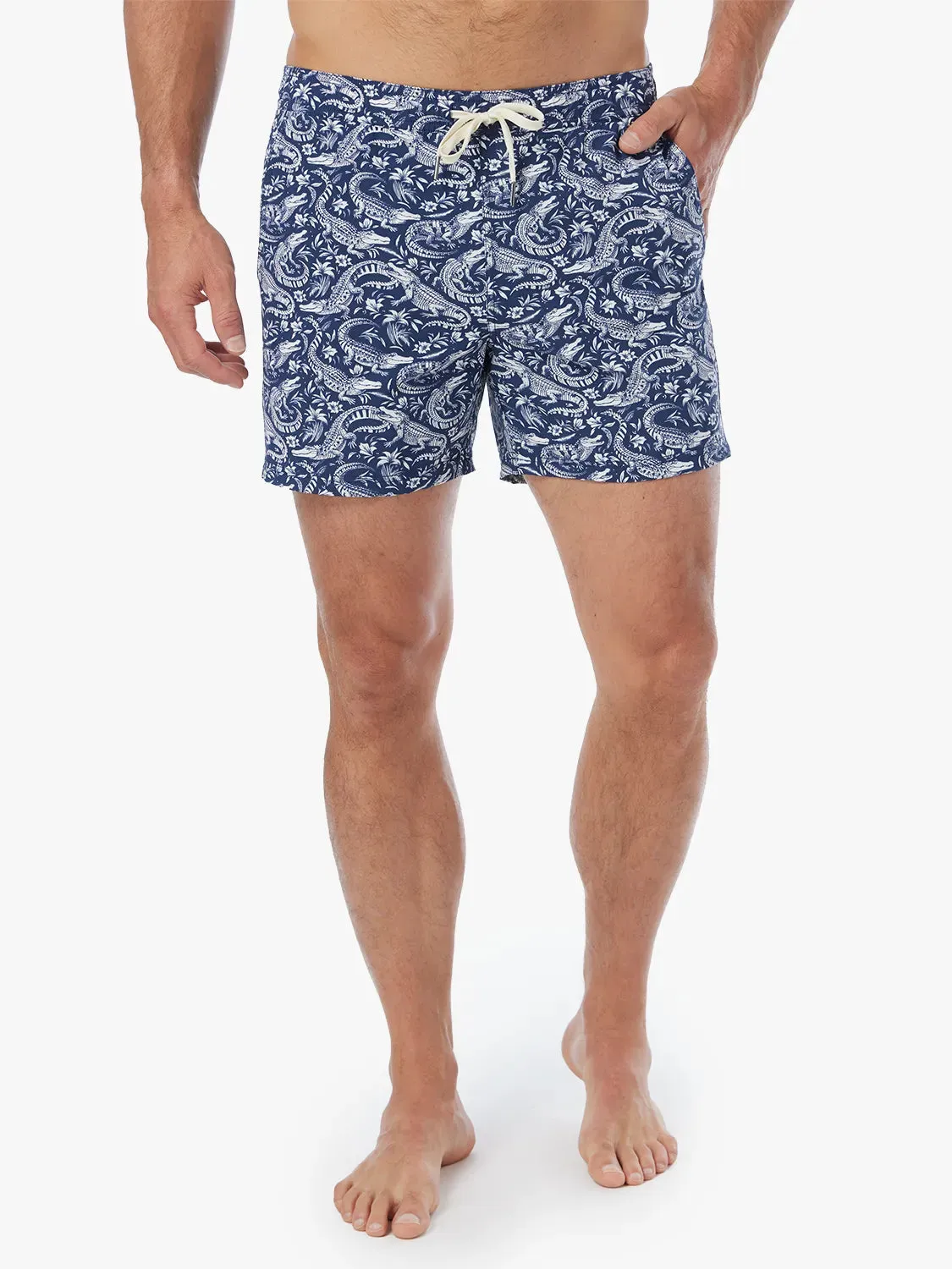 Bungalow Trunk | Navy Crocodile