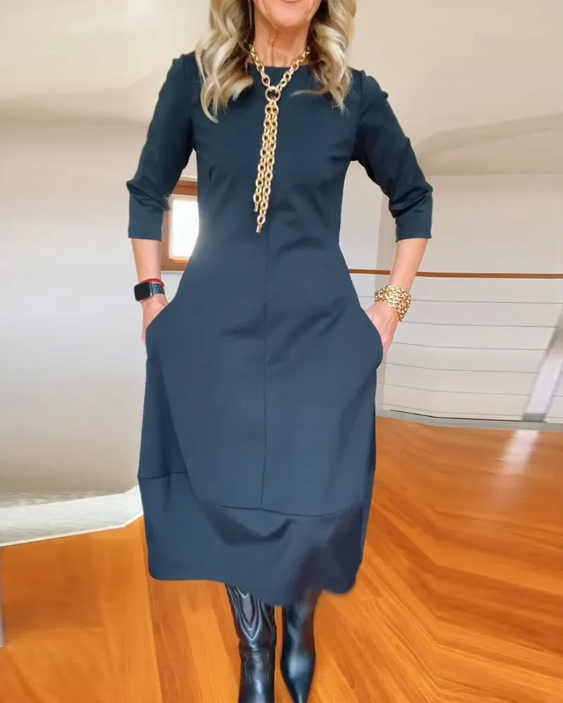 CARLENE - SOPHISTICATED SLIMMING EFFECT DRESS