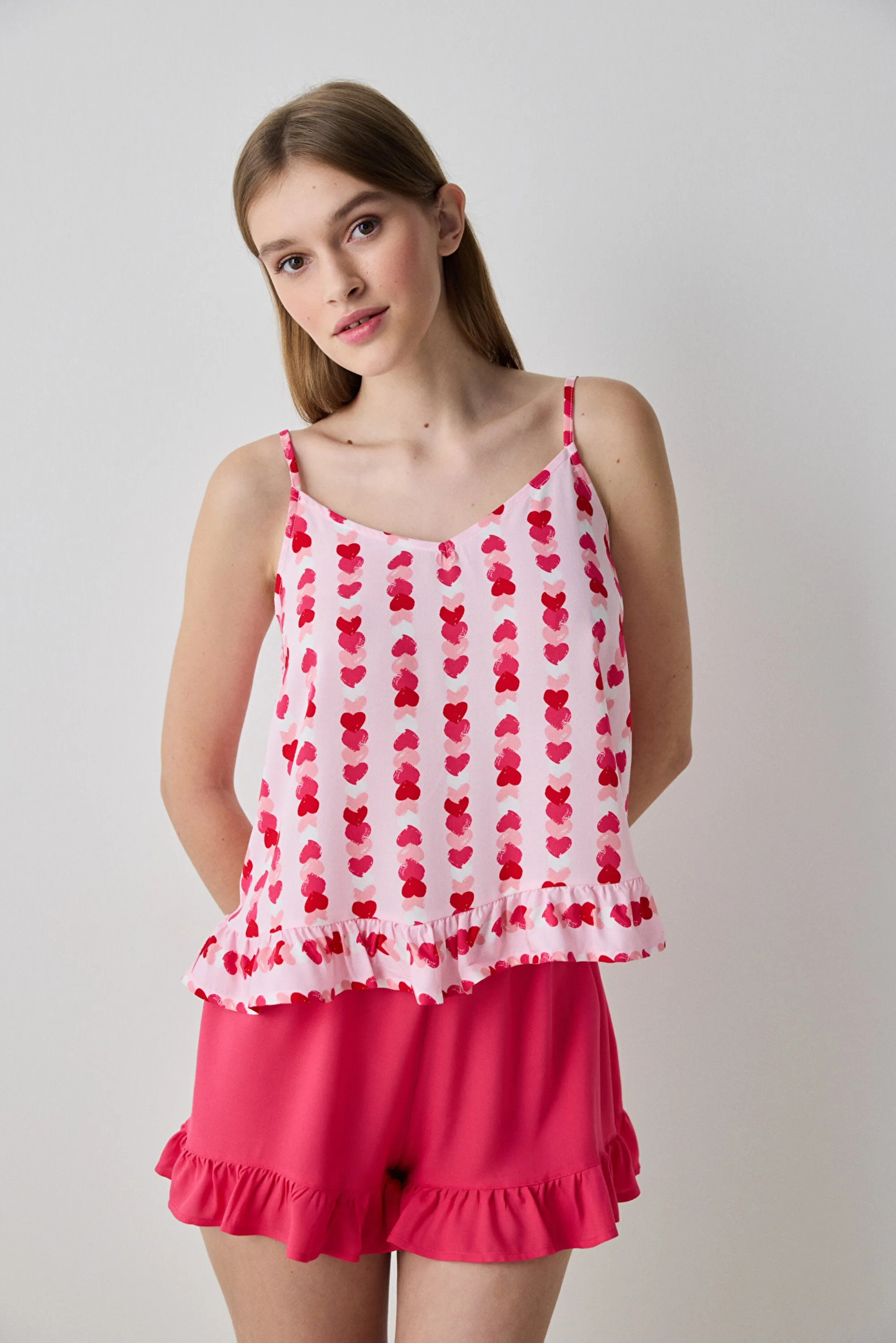 Carrie Solid Shorts Pajama Bottoms - Penti Loves Paris Collection