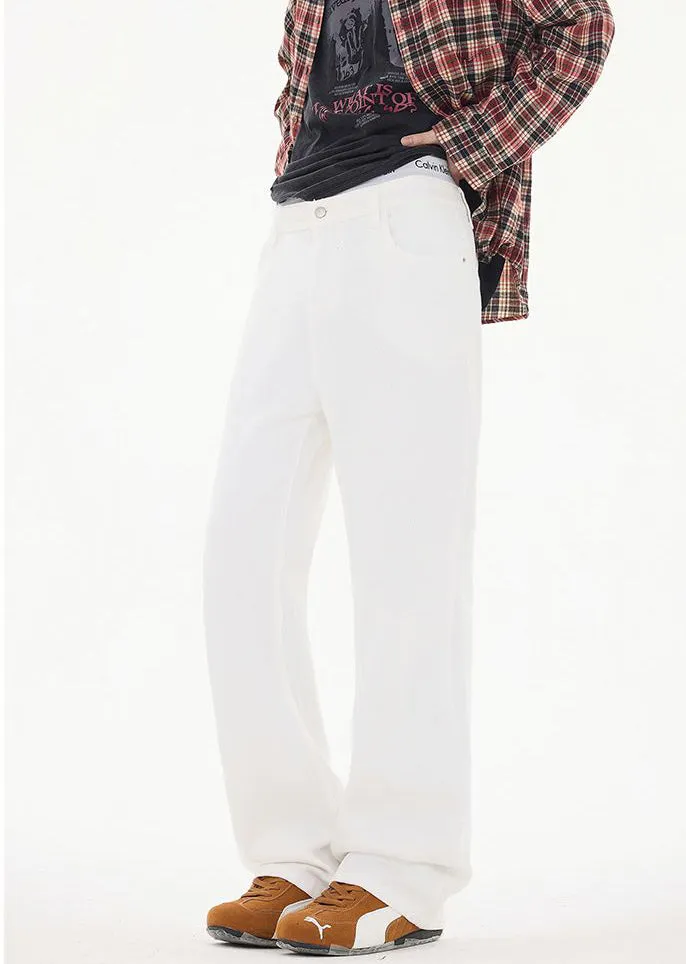 Casual Loose Straight Leg Jeans with Versatile Style