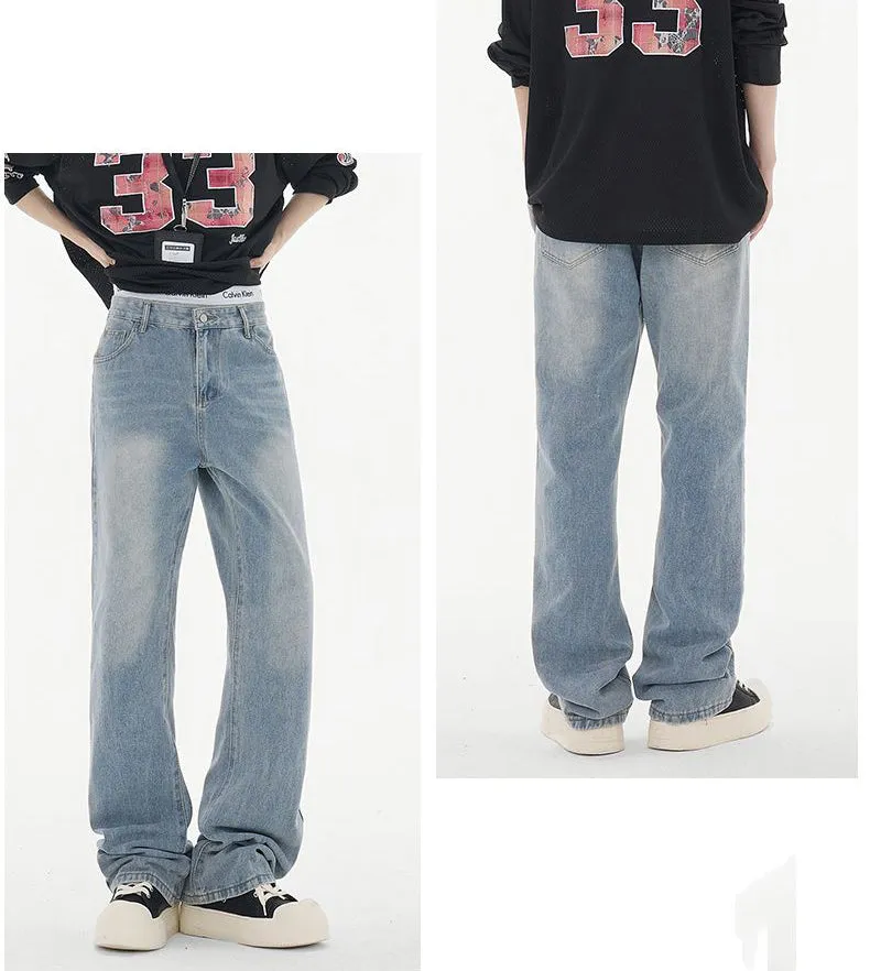 Casual Loose Straight Leg Jeans with Versatile Style