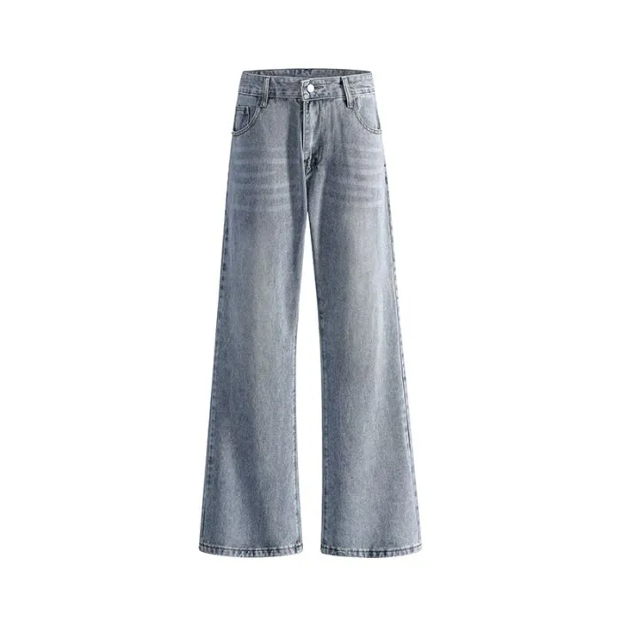 Casual Loose Straight Leg Jeans with Versatile Style