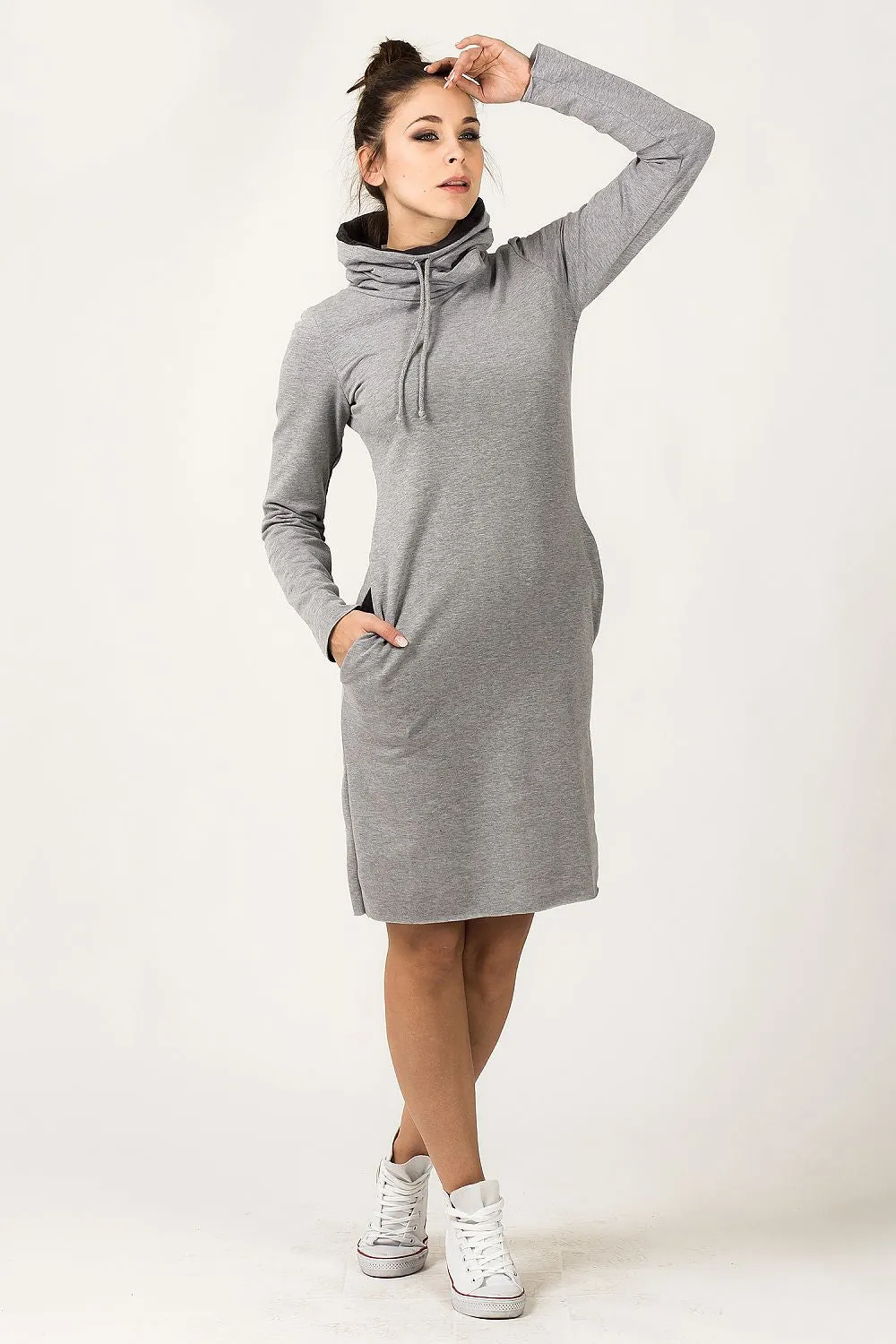Chic Colour Block Sweatshirt Dress