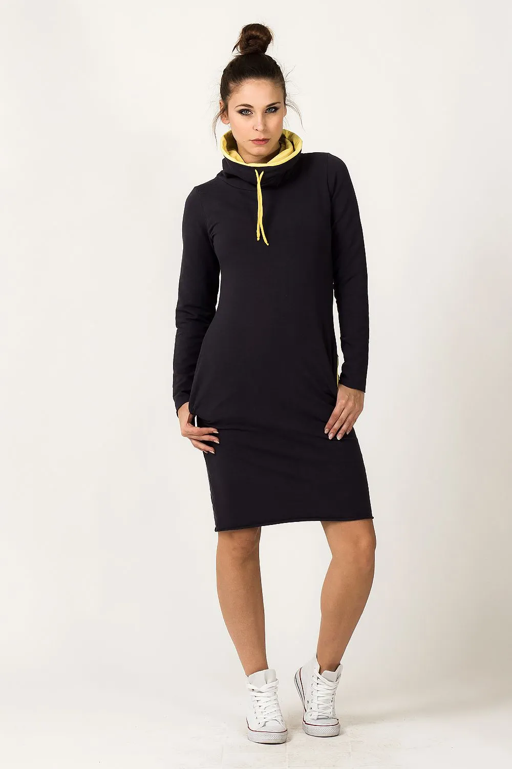 Chic Colour Block Sweatshirt Dress