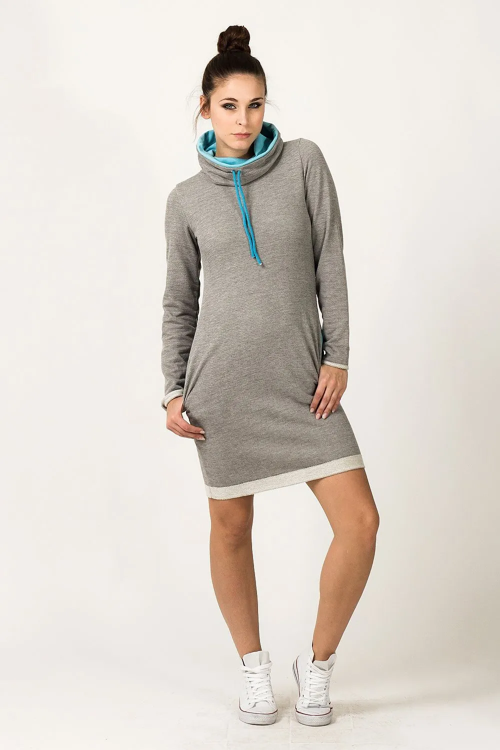 Chic Colour Block Sweatshirt Dress