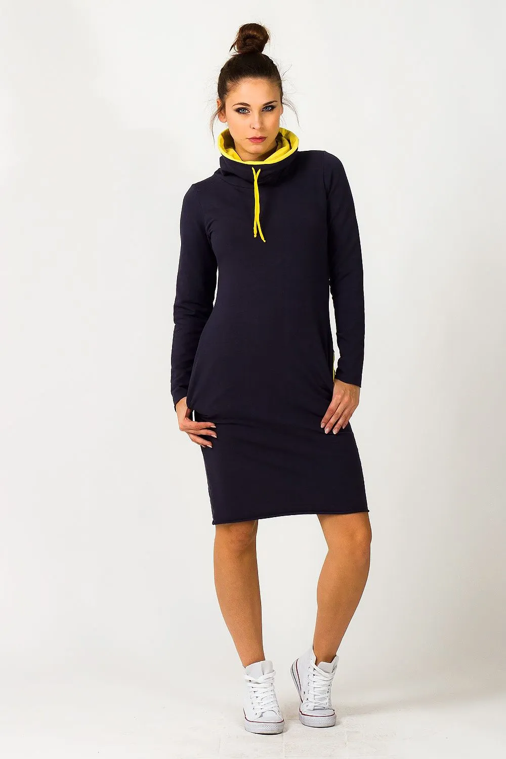 Chic Colour Block Sweatshirt Dress