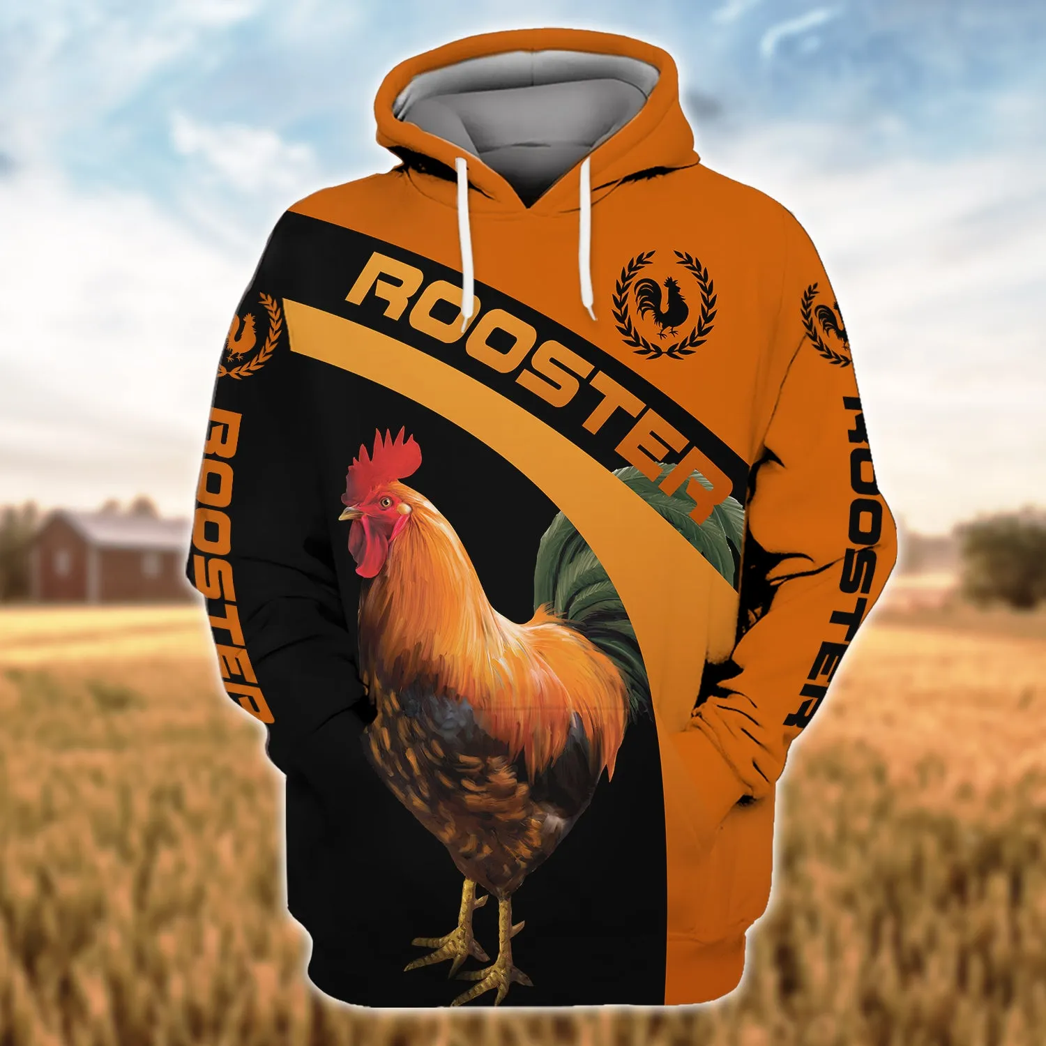 Chickens Rooster 3D Funny Hoodies Gifts For Country Men - Farmer Life Chicken Lover Shirt - NTQ