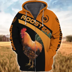 Chickens Rooster 3D Funny Hoodies Gifts For Country Men - Farmer Life Chicken Lover Shirt - NTQ