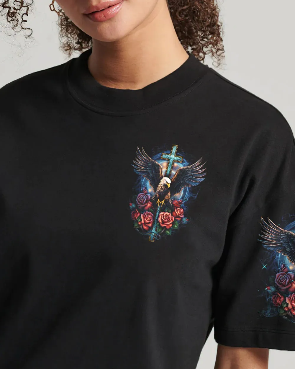 Christianartbag 3D T-Shirt For Women, You Have Wings Like Eagles, Christian Shirt, Faithful Fashion, 3D Printed Shirts for Christian Women