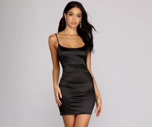 Club Cuts Stylish Satin Mini Dress