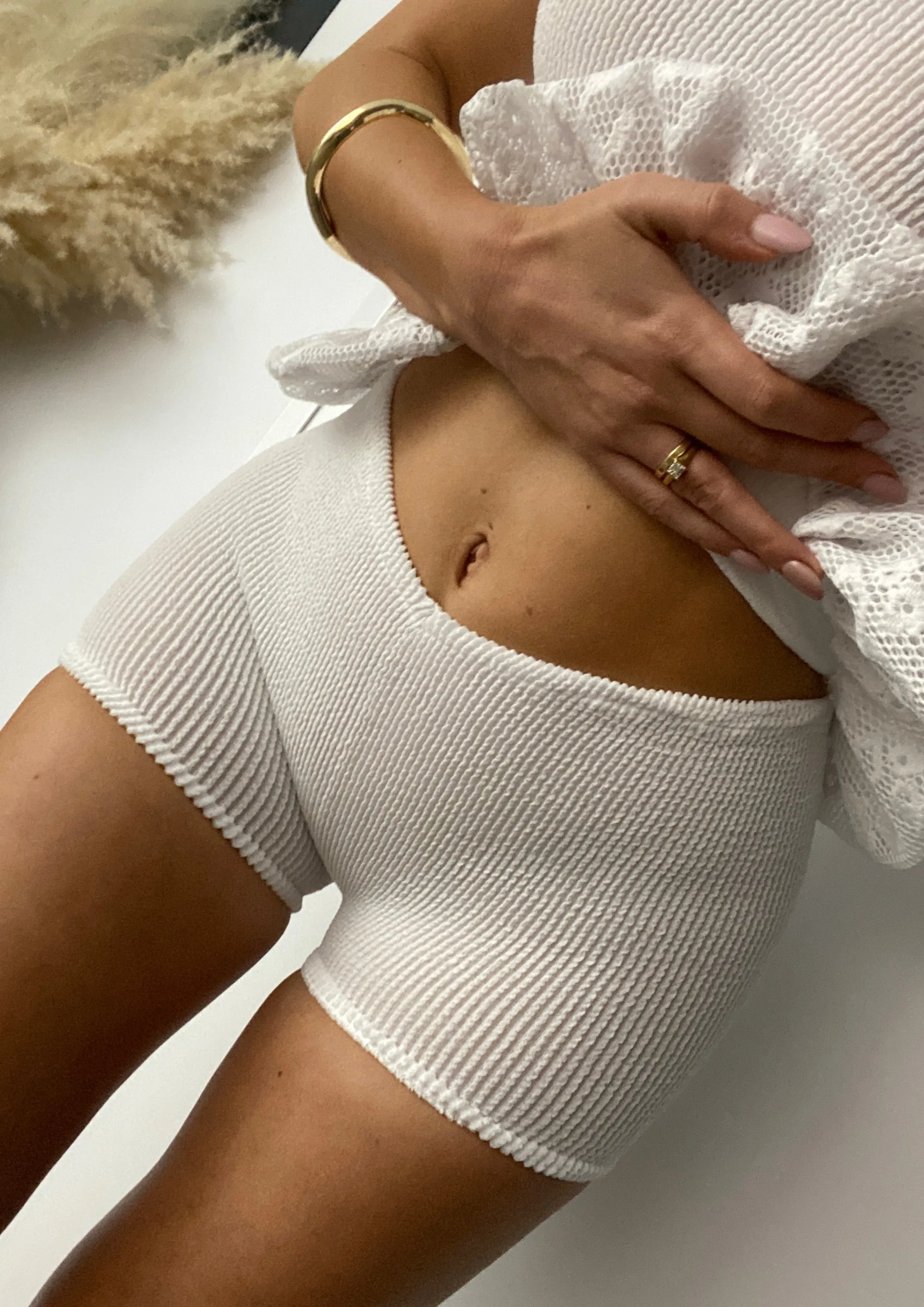 Crinkle Mini Shorts