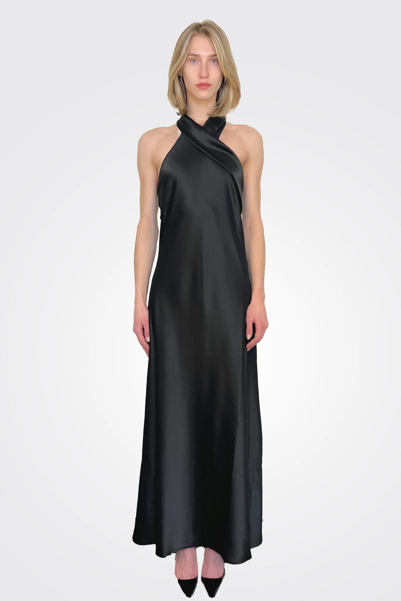 Cropped Pandora Dress - Black