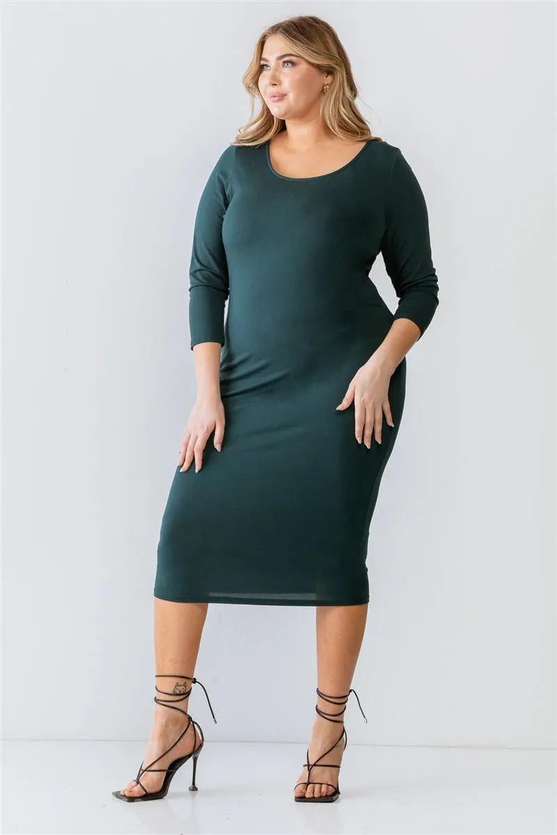 Dark Green Midi Dress