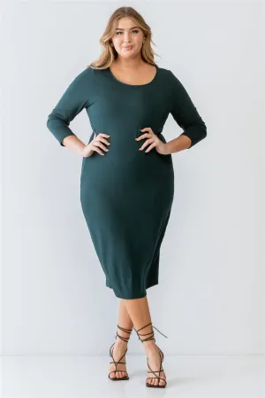 Dark Green Midi Dress
