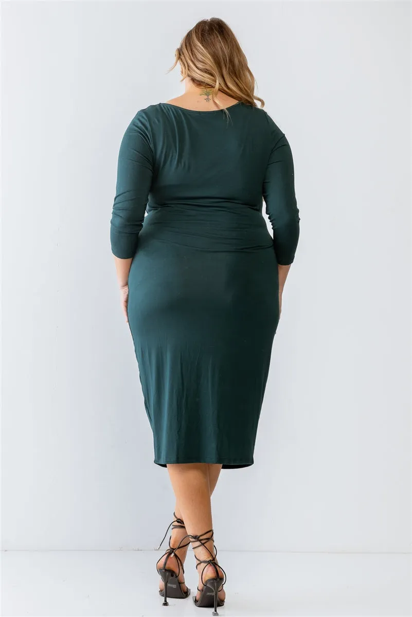 Dark Green Midi Dress