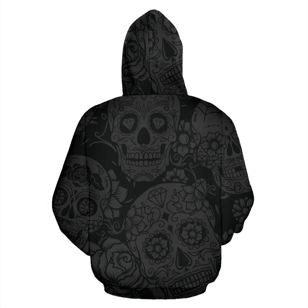 Dark Sugar Skull Adult Hoodie