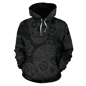 Dark Sugar Skull Adult Hoodie