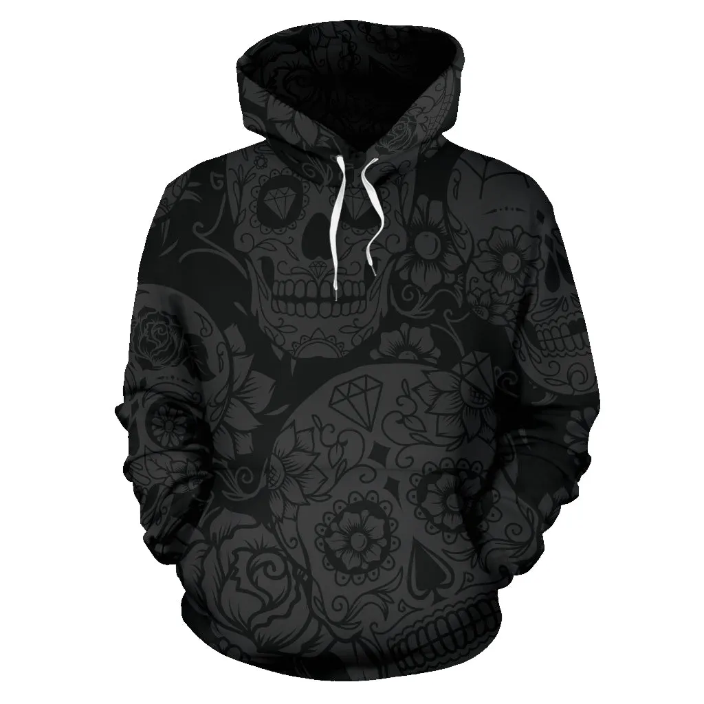Dark Sugar Skull Adult Hoodie