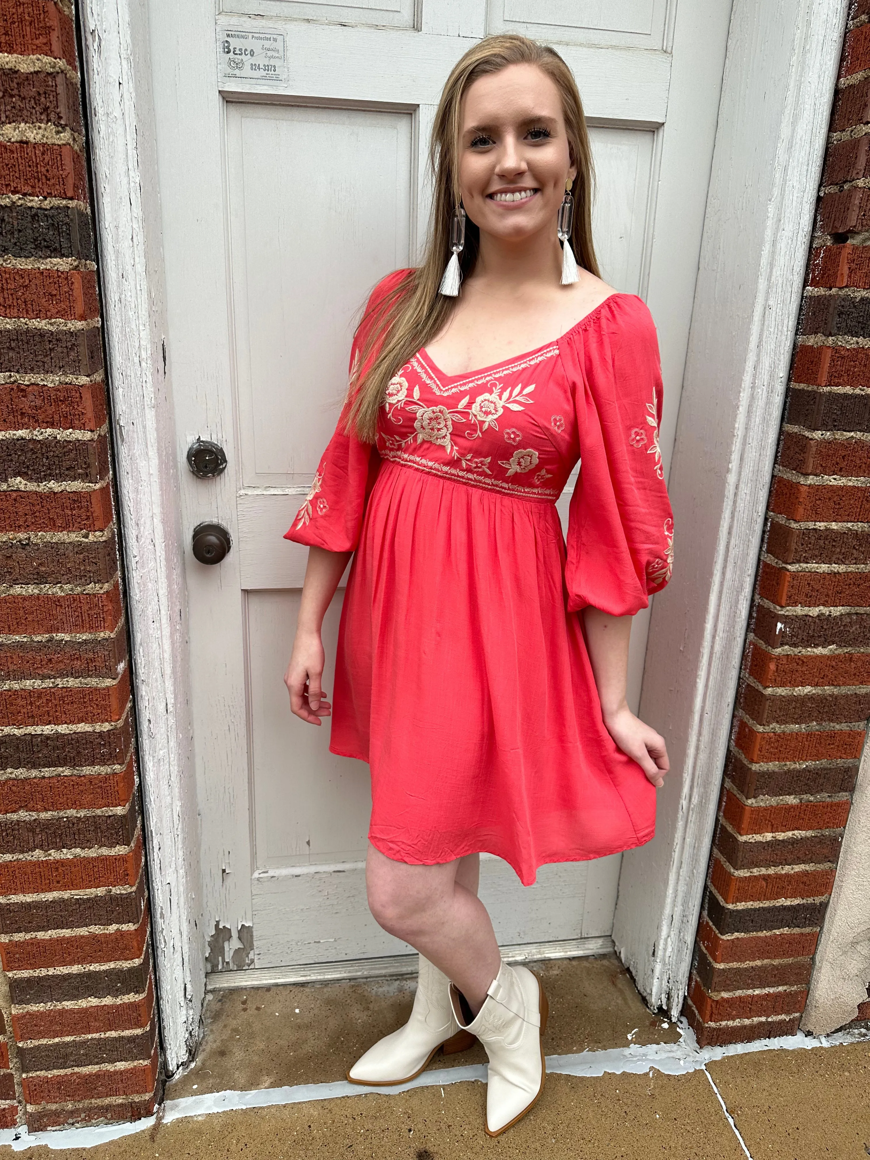 Daydream Dress PLUS: Coral