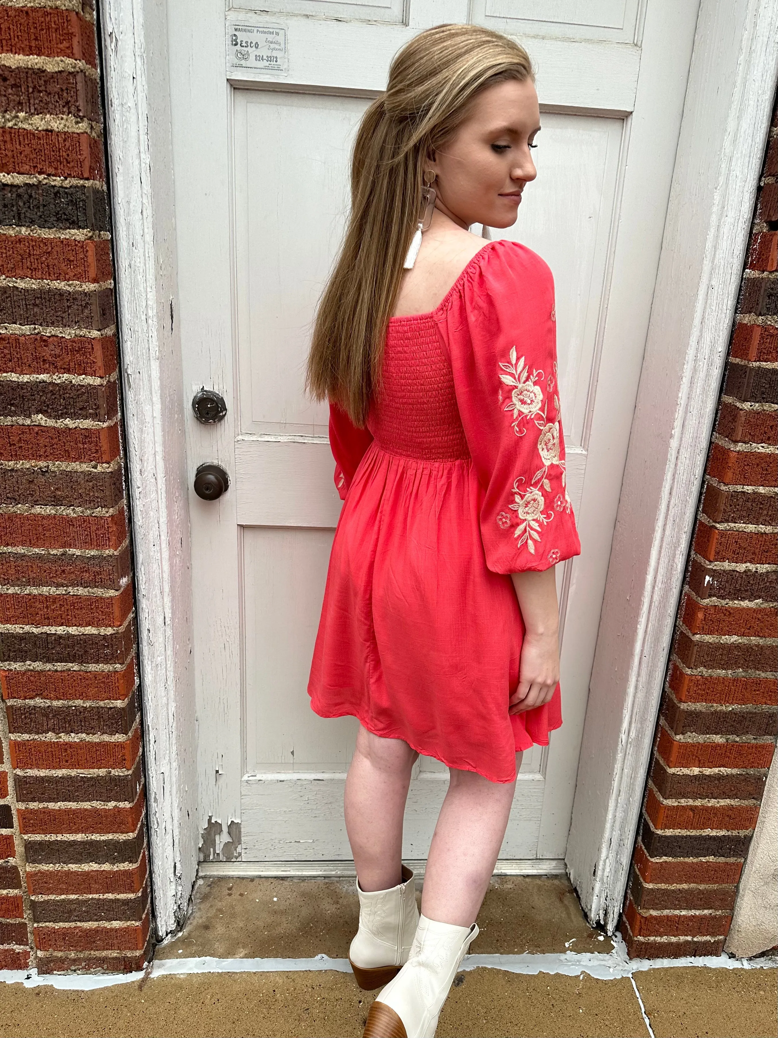 Daydream Dress PLUS: Coral