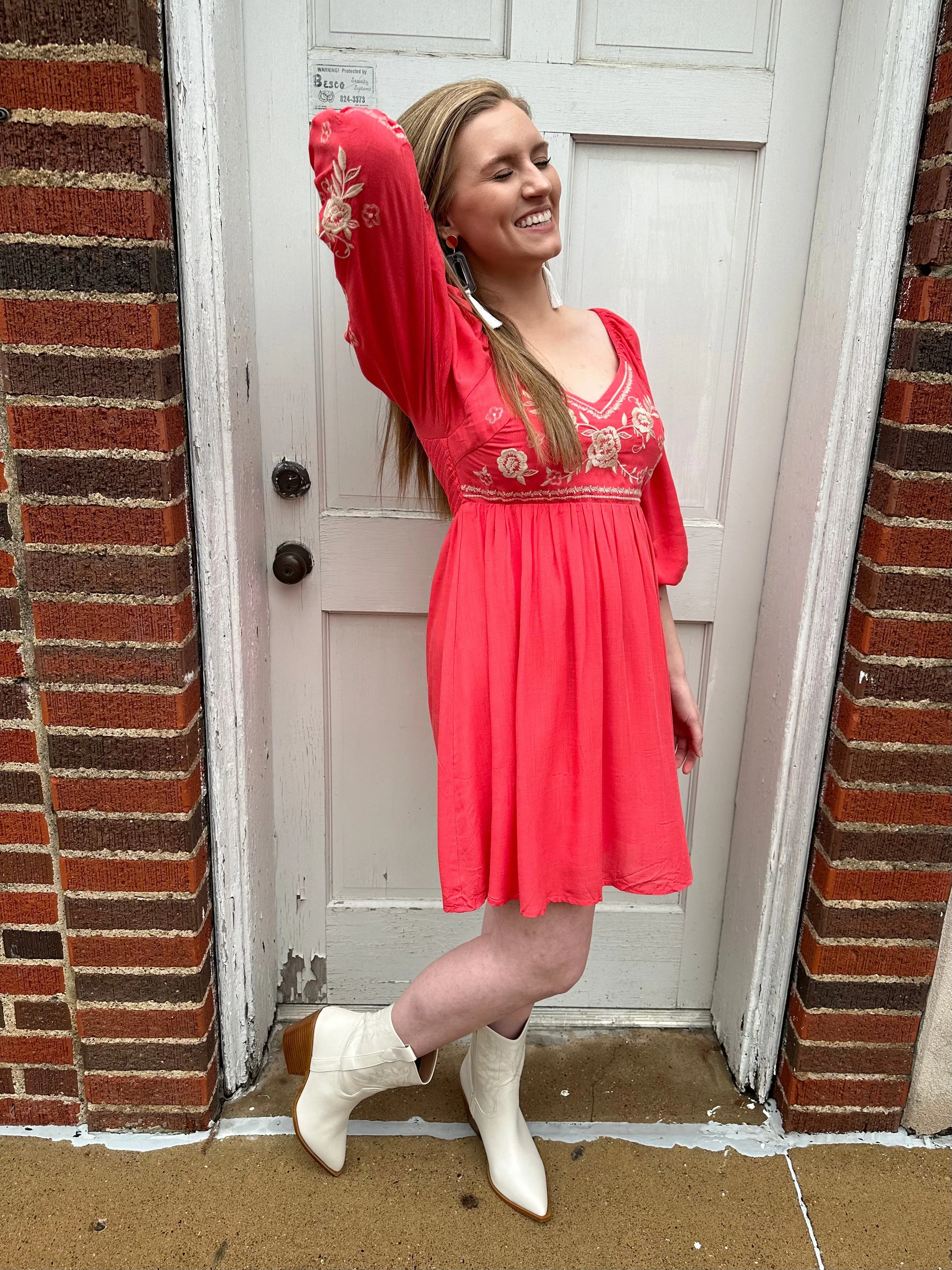 Daydream Dress PLUS: Coral