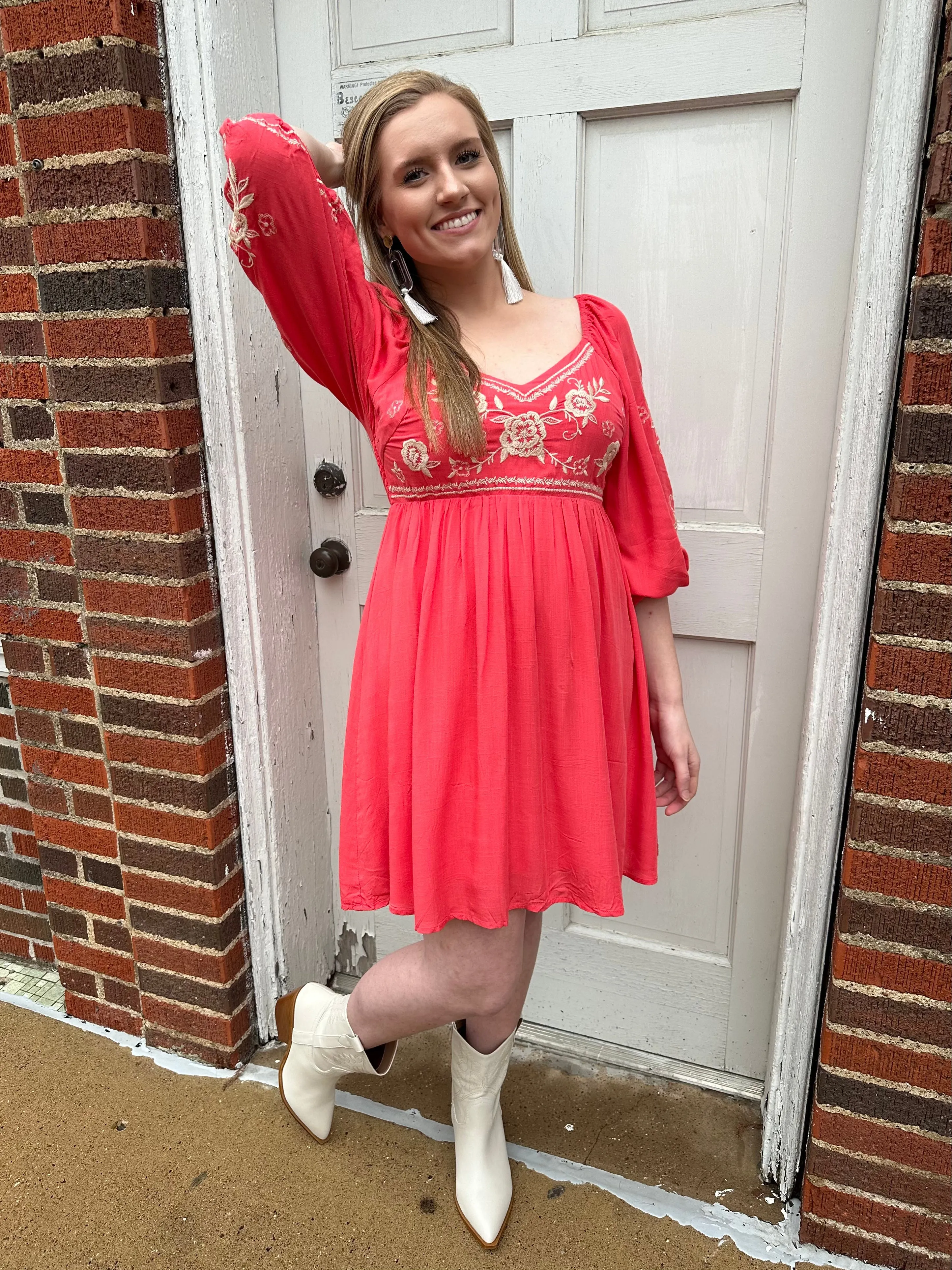 Daydream Dress PLUS: Coral
