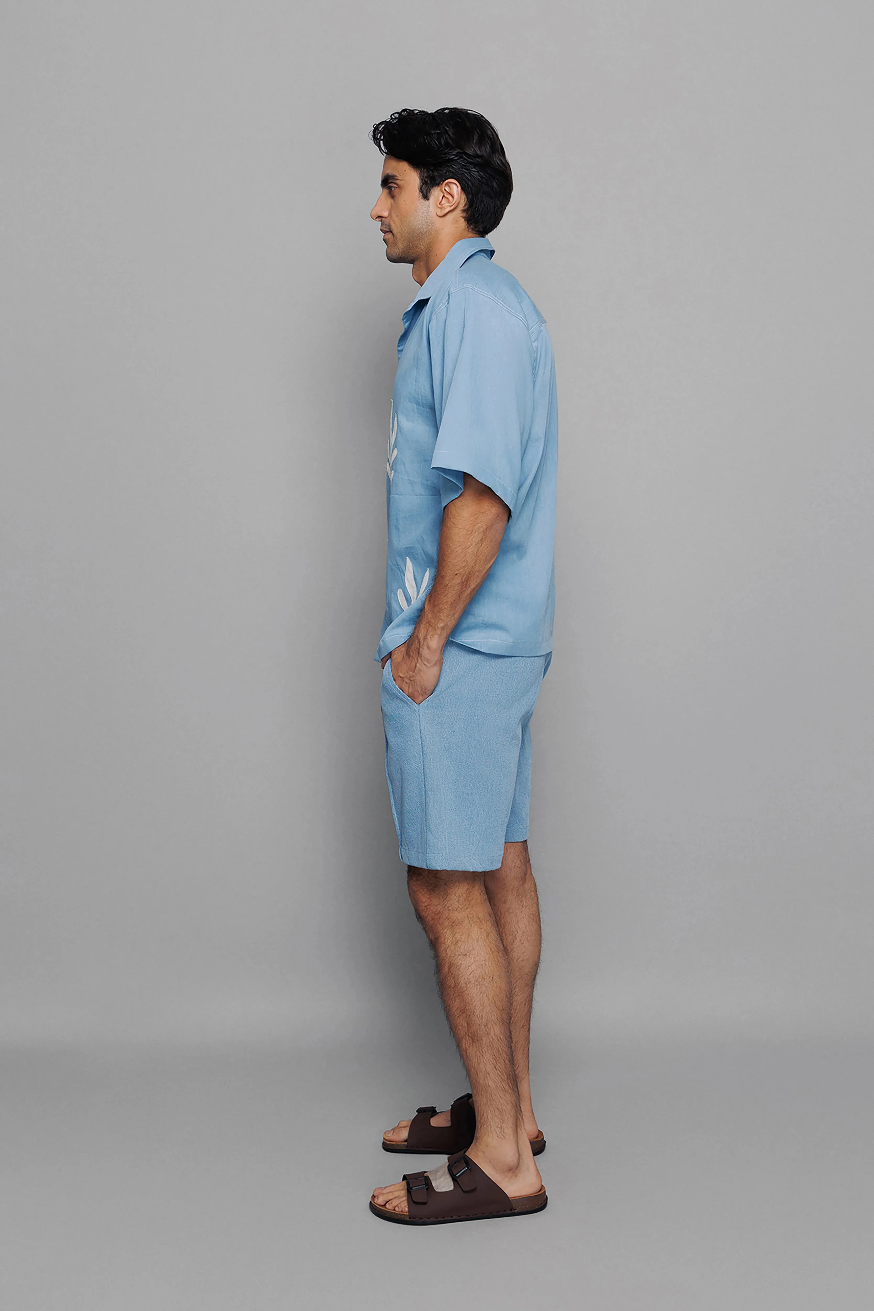 Denim Tuck Shorts