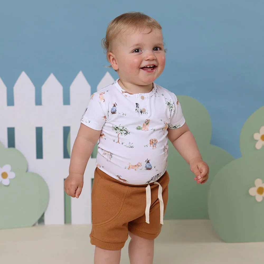 Dog Park Short Sleeve Organic Bodysuit