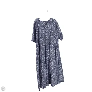 Dress Casual Maxi By Clothes Mentor In Blue & White, Size: 28
