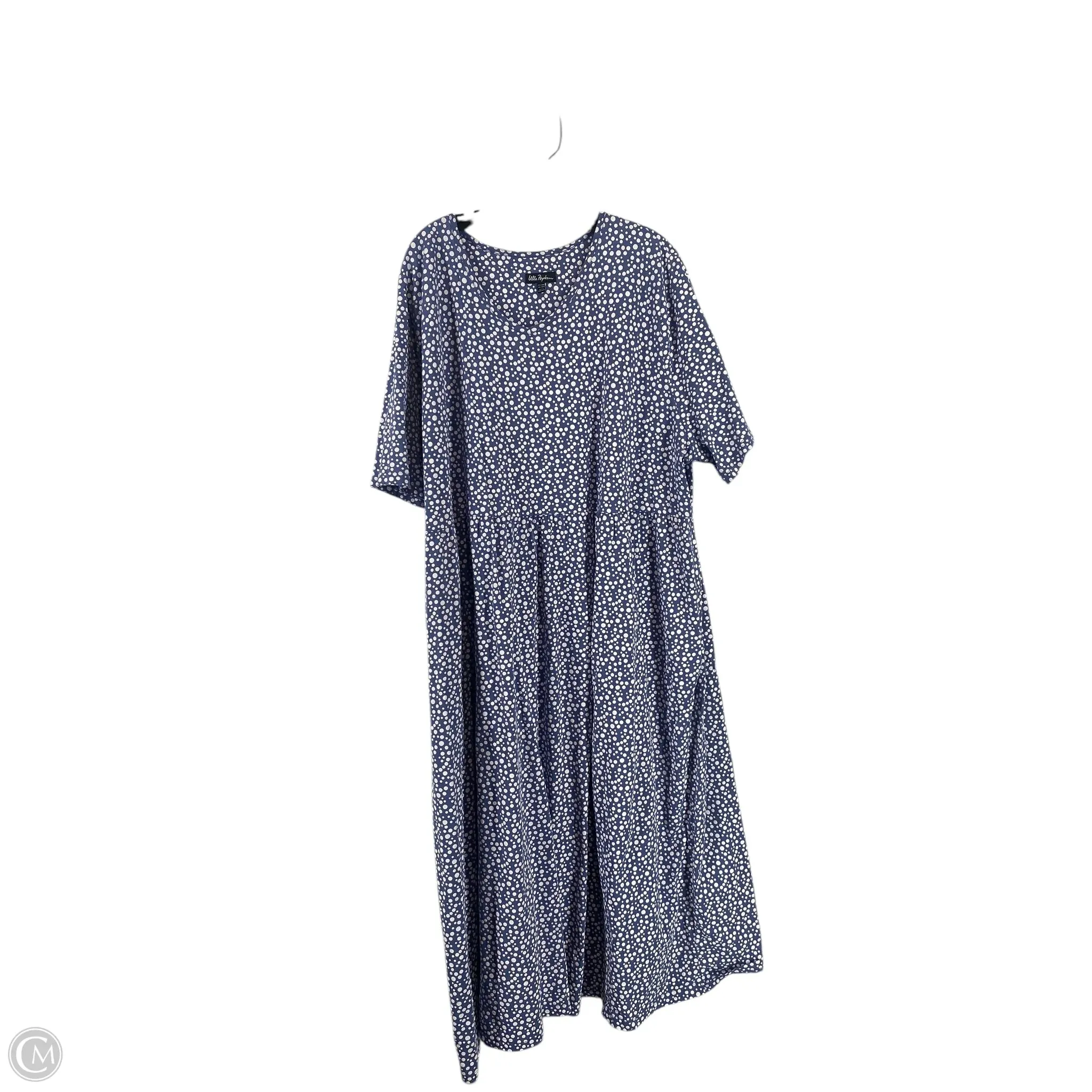 Dress Casual Maxi By Clothes Mentor In Blue & White, Size: 28