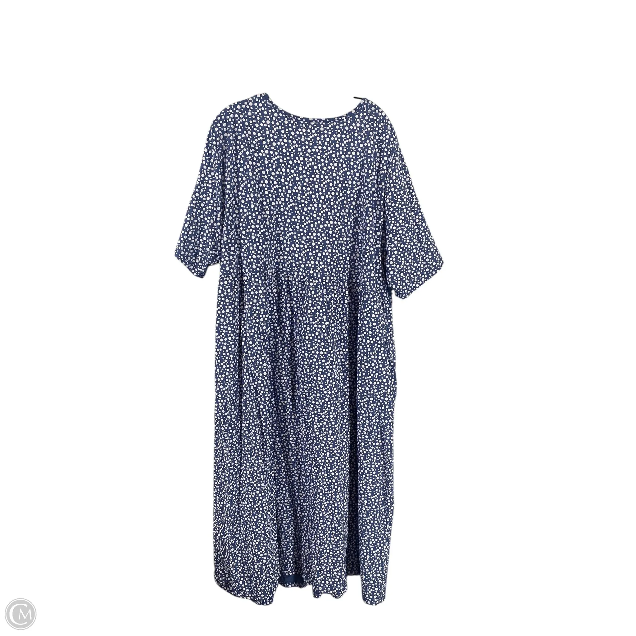Dress Casual Maxi By Clothes Mentor In Blue & White, Size: 28