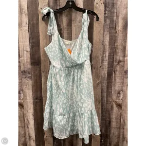 Dress Casual Short By Peach Love Cream California In Green & White, Size: 2x