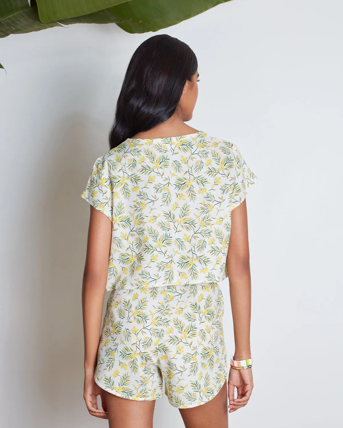 Easy Squeezy Printed Cropped Top